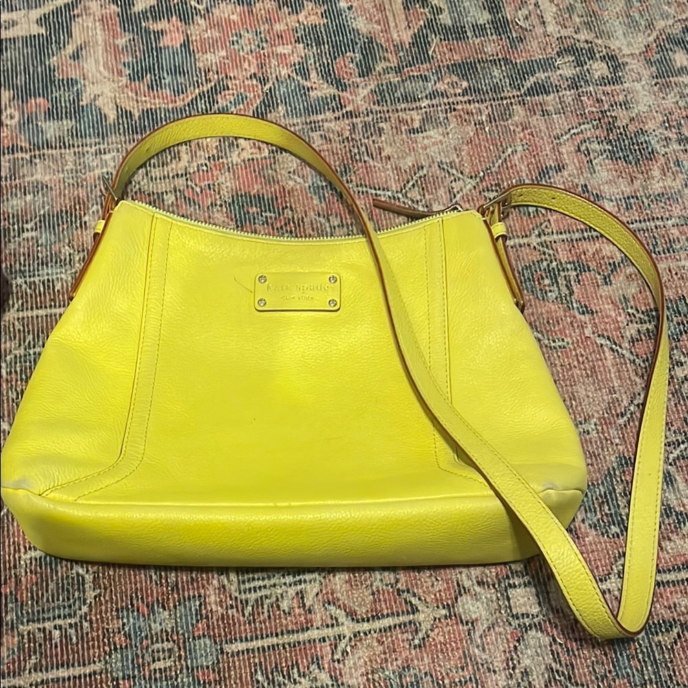 Kate Spade Yellow Leather Shoulder Bag
